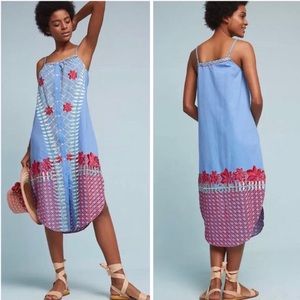 Anthropologie Lilka Estina Embroidered Midi Dress